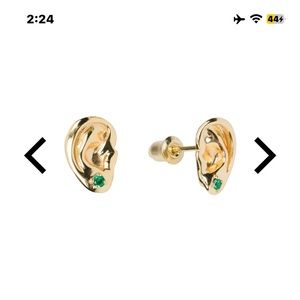 Fashion Brand Company EARS WEARING EMERALD EARRINGS STUD EARRINGS
